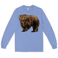 Colony Blue Grizzly Bear Long Sleeve Tee - HowdyJamesFarm