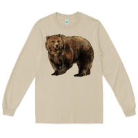 Mushroom Grizzly Bear Long Sleeve Tee - HowdyJamesFarm