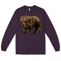 Plum Grizzly Bear Long Sleeve Tee - HowdyJamesFarm