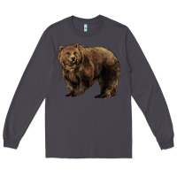 Smoke Grizzly Bear Long Sleeve Tee - HowdyJamesFarm
