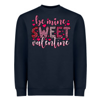 Navy be mine sweet valentine Heavyweight Sweatshirt - OliviaCreatesArt