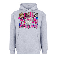Heather Grey merry Christmas santa Heavyweight Hoodie - CowhideDigitalArt