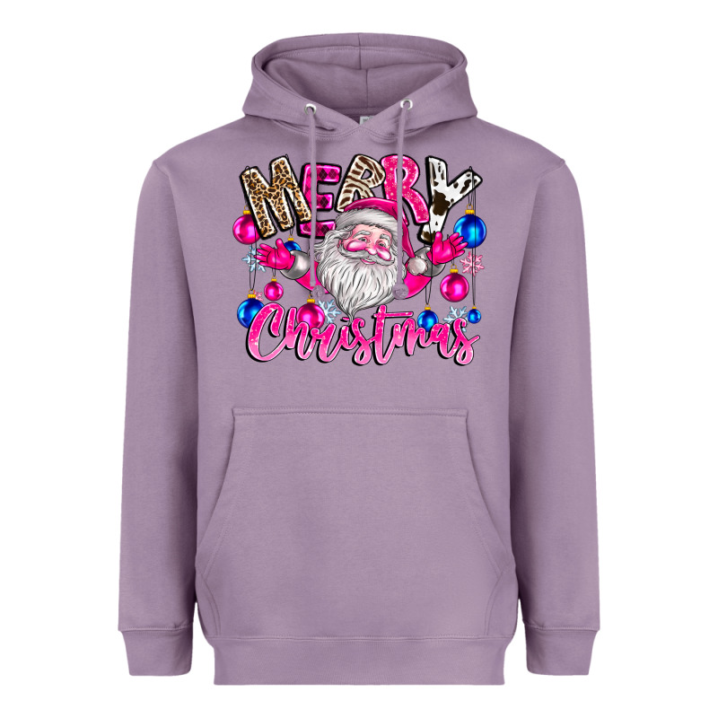 Merry Christmas Santa Heavyweight Hoodie by CowhideDigitalArt | Teevron