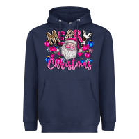 Navy merry Christmas santa Heavyweight Hoodie - CowhideDigitalArt