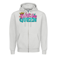 Dove Grey birthday queen Zipper Hoodie - BundleAndBundleShop