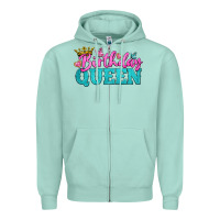 Seafoam birthday queen Zipper Hoodie - BundleAndBundleShop