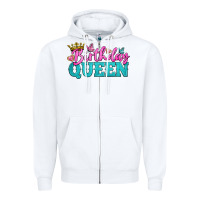 White birthday queen Zipper Hoodie - BundleAndBundleShop