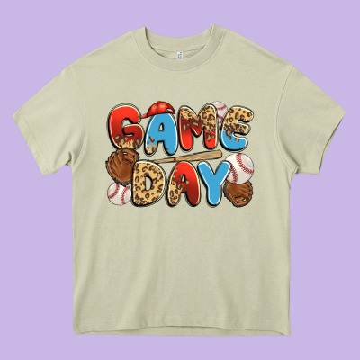 Game Day Baseball Heavy Core Tee Designed By Jahusdesignshop