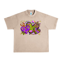 French Oak Mardi Gras hearts Urban Heavy Tee - NancyCooperArtShop