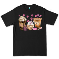 Black cat coffee cups with paw bbs Premium Tee - BundleAndBundleShop