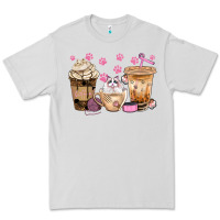 Dove Grey cat coffee cups with paw bbs Premium Tee - BundleAndBundleShop