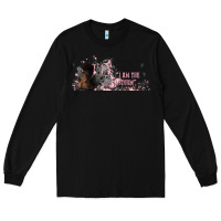 Black i am the storm with girl and butterflies Long Sleeve Tee - TumblerDesignByShophia