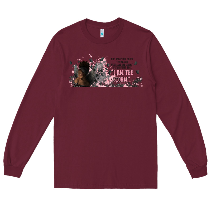 I Am The Storm With Girl And Butterflies Long Sleeve Tee by TumblerDesignByShophia | Teevron