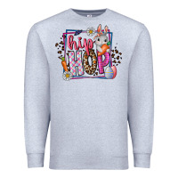 Heather Grey hip hop Premium Sweatshirt - CowhideDigitalArt