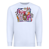 White hip hop Premium Sweatshirt - CowhideDigitalArt