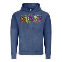 Vintage Denim Mardi Gras Day Nurse Vintage Hoodie - NancyCooperArtShop