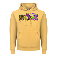 Vintage Mustard Mardi Gras Day Nurse Vintage Hoodie - NancyCooperArtShop