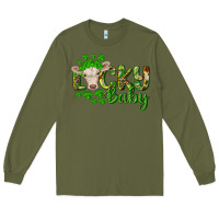 Army Green Lucky baby charolais calf Long Sleeve Tee - RanaPortraitStore