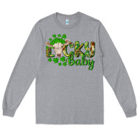 Heather Grey Lucky baby charolais calf Long Sleeve Tee - RanaPortraitStore