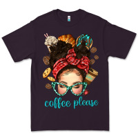 Plum coffee please messy bun with coffee bean bbs Premium Tee - BundleAndBundleShop