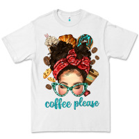 White coffee please messy bun with coffee bean bbs Premium Tee - BundleAndBundleShop