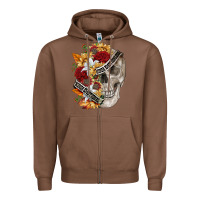 Chestnut skull kinda emotionless kinda emotional Zipper Hoodie - FaDigitalArtStudio
