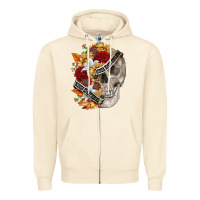 Sandshell skull kinda emotionless kinda emotional Zipper Hoodie - FaDigitalArtStudio