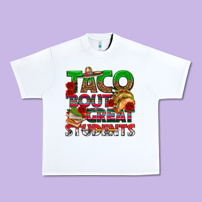 Taco 'bout Great Students Urban Heavy Tee Designed By Texasbilliewilder