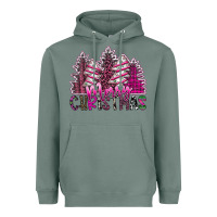 Merry Christmas Pink  Trees Heavyweight Hoodie | Teevron