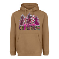 Toasted Coconut Merry Christmas pink  trees Heavyweight Hoodie - CowhideDigitalArt