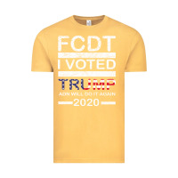 Vintage Mustard hell yeah i voted trump and will do it again 2020 Vintage Tee - Bettercallsaul