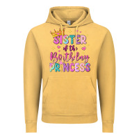 Vintage Mustard sister of the birthday princess Vintage Hoodie - NancyCooperArtShop