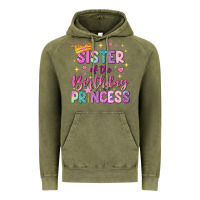 Vintage Olive sister of the birthday princess Vintage Hoodie - NancyCooperArtShop