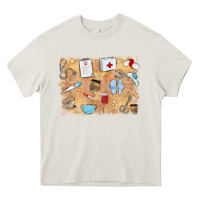 Cream nurse Heavy Core Tee - MaliasSmallBusiness