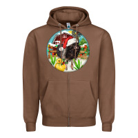 Chestnut Baby pig Zipper Hoodie - FaDigitalArtStudio