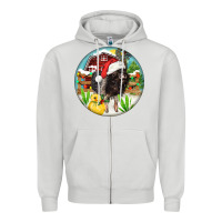 Dove Grey Baby pig Zipper Hoodie - FaDigitalArtStudio