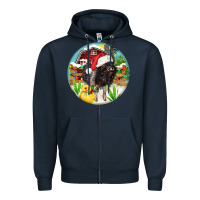 Navy Baby pig Zipper Hoodie - FaDigitalArtStudio