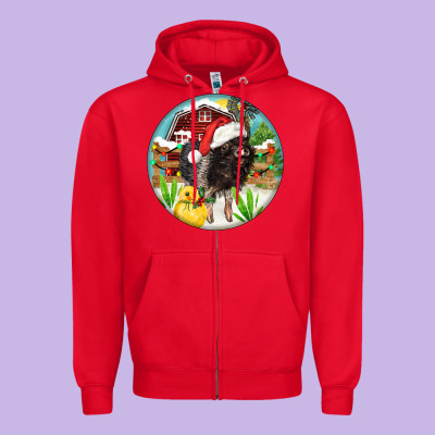 Baby Pig Zipper Hoodie Designed By Fadigitalartstudio