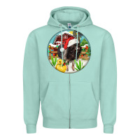 Seafoam Baby pig Zipper Hoodie - FaDigitalArtStudio