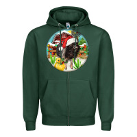 Sports Green Baby pig Zipper Hoodie - FaDigitalArtStudio
