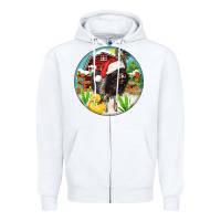 White Baby pig Zipper Hoodie - FaDigitalArtStudio