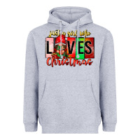 Heather Grey just a girl who loves christmas Heavyweight Hoodie - CowhideDigitalArt