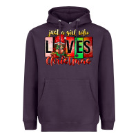 Plum just a girl who loves christmas Heavyweight Hoodie - CowhideDigitalArt
