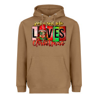 Toasted Coconut just a girl who loves christmas Heavyweight Hoodie - CowhideDigitalArt