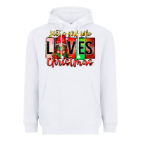 White just a girl who loves christmas Heavyweight Hoodie - CowhideDigitalArt