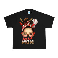 Black Baseball Mom Messy Bun Urban Heavy Tee - texasbilliewilder