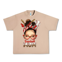 Burro Baseball Mom Messy Bun Urban Heavy Tee - texasbilliewilder