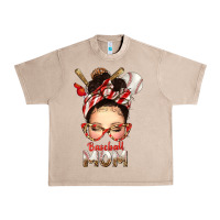 French Oak Baseball Mom Messy Bun Urban Heavy Tee - texasbilliewilder