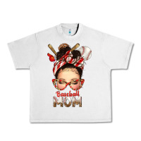 Lunar Rock Baseball Mom Messy Bun Urban Heavy Tee - texasbilliewilder