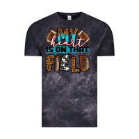 Cloud Black my heart is on that field football Vintage Tee - RanaPortraitStore